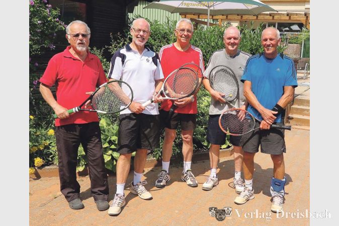 Mit einem Remis auf Platz vier – die Herren 60 der SV 07 (v.l.): Rolf Thöne, Eric Eichberger, Gunter Hinkel, Karl Heinz Emig und Udo Reinheimer.?(Foto: SV 07)
