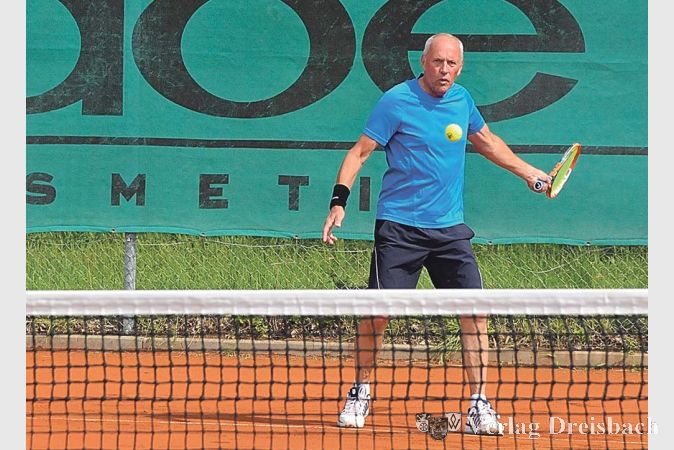 Punktete im Einzel und Doppel f&uuml;r die Herren 65 der SV 07: Udo Reinheimer.
(Fotos: privat)