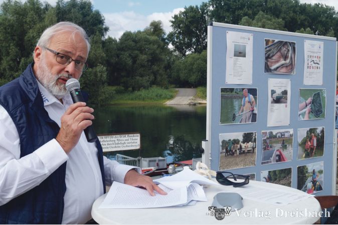 Rainer Hennings, Referent f&uuml;r Naturschutz beim Verband Hessischer Fischer, schilderte die Situation der Aale und ihre Lebensbedingungen.
