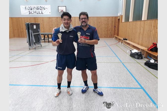 Die neuen Doppelvereinsmeister Stefan Truong und Uwe Gerlach.