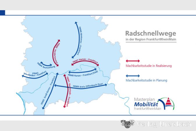Auf www.region-frankfurt.de kann man sich einen Überblick über die Fortschritte bei den Radschnellweg-Projekten in der Region verschaffen.