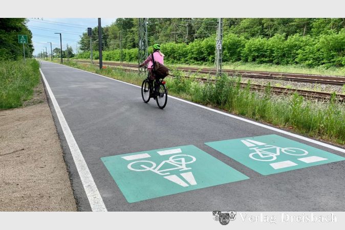 So kann ein Radschnellweg in der Praxis aussehen.