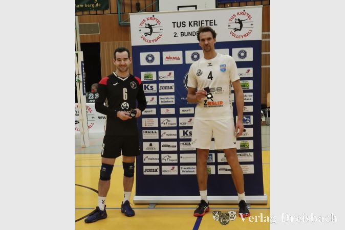 Die silberne MVP-Medaille ging an den Krifteler Felix Blume (links), Gold an den 212-fachen Ex-Nationalspieler Christoph Pampel (rechts).