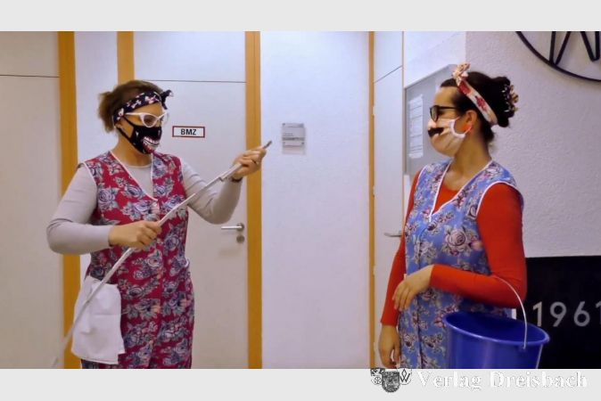 Frau Staub und Frau Wedel schauten beim Bürgermeister vorbei.