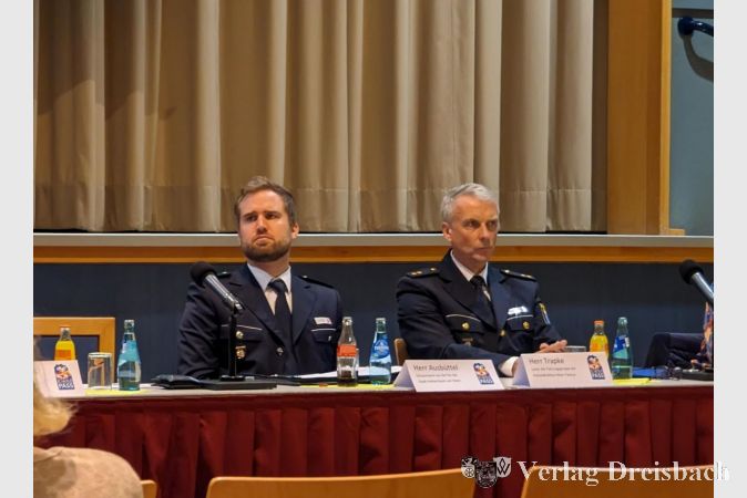Polizeioberkommissar David Ausbüttel und Polizeirat Thomas Trapke.