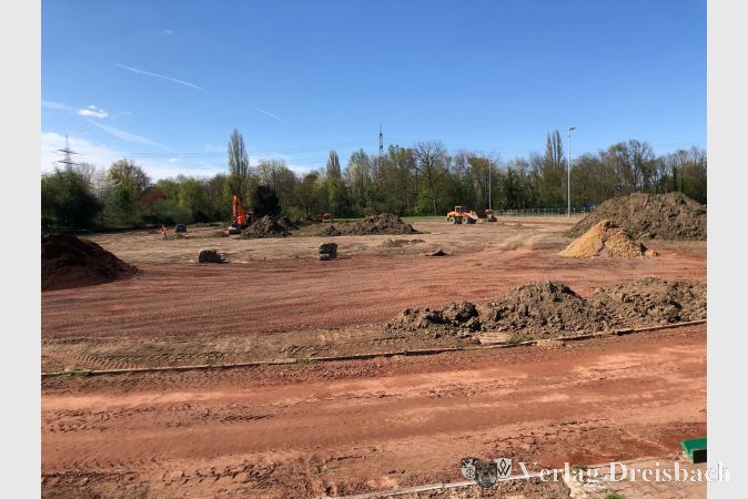 Intensives Baugeschehen am Hattersheimer Sportpark in diesem Jahr.