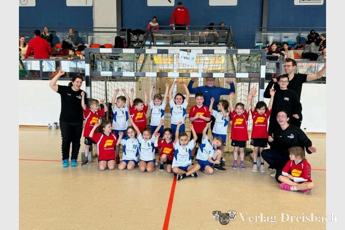 Kleine Handballer ganz groß: Auch die G-Jugend hatte ein Heimspiel.