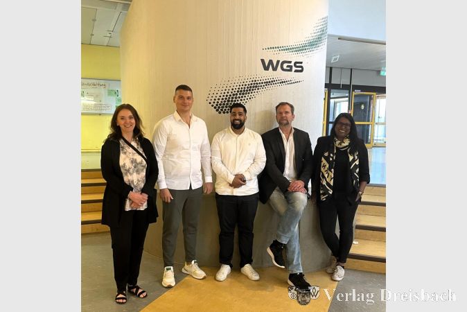 Das Team WGStart (v.l.n.r.): Anna Maschistof, Bojan Rogic, Basel Mirza, Dr. Christoph Richter und Sutharsana Kirupananthan.