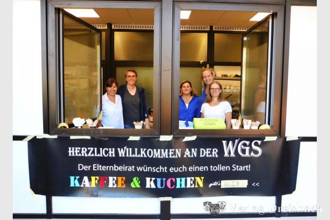 Der Elternbeirat der WGS grüßte die neuen Fünftklässler.
