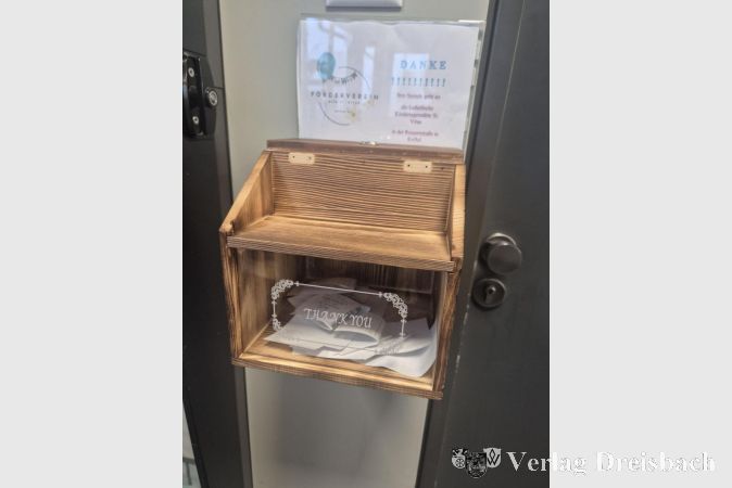 Die Spendenbox für Pfandbons.
