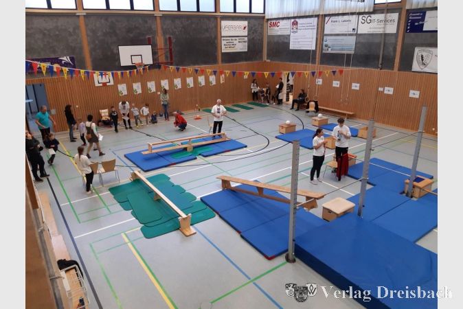 Blick von oben auf einen Teil des Parcours.