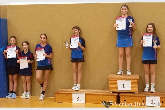 Die Kreis-Vorrangliste startete mit fünf Nachwuchskräften der TG Weilbach.