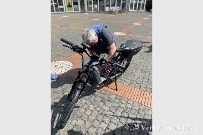 Fahrradcodieraktion auf dem Marktplatz am vergangenen Samstag.