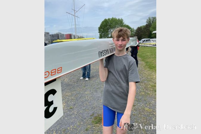 Pascal Weber absolvierte seine erste Regatta.
