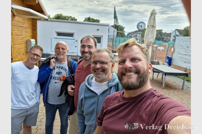 Die Herren 40 II, v. l. n. r.: Tom Fischer, Frank Bechstein, Christian Schwarzer, Oliver Kinzel, Bastian Steinbach.