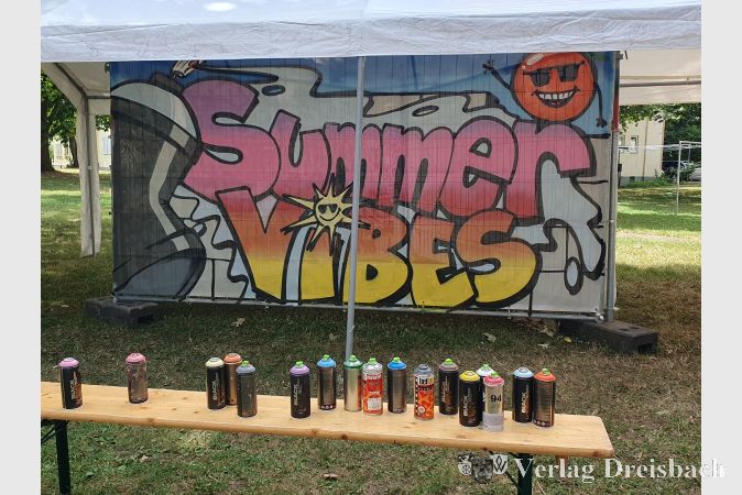 Sommerliche Graffiti-Kunst.