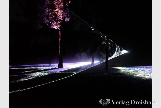 Die Lichtinszenierung beim Eddersheimer Fischerfest verwandelte Teile des Festplatzes in eine Traumlandschaft.