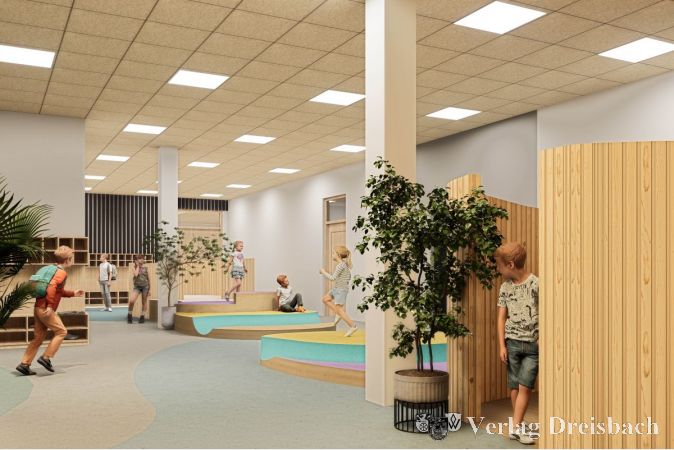 Blick in das künftige Innere der Albert-Schweitzer-Schule.