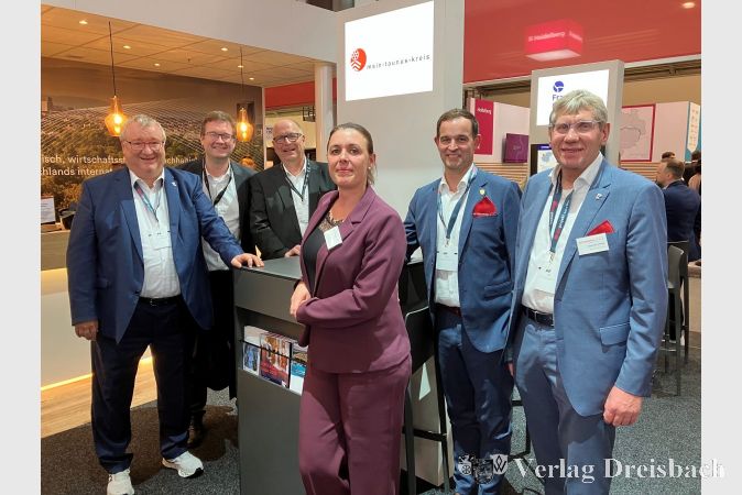 Die Hattersheimer Delegation auf der Expo Real in München.